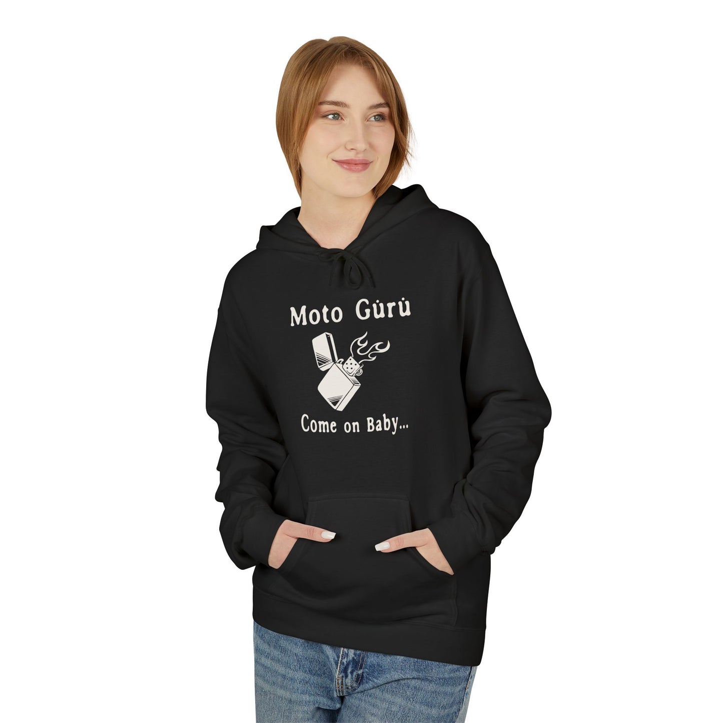 Come on Baby Light my Fire Vintage Design Motorcycle Fleece Hoodie
