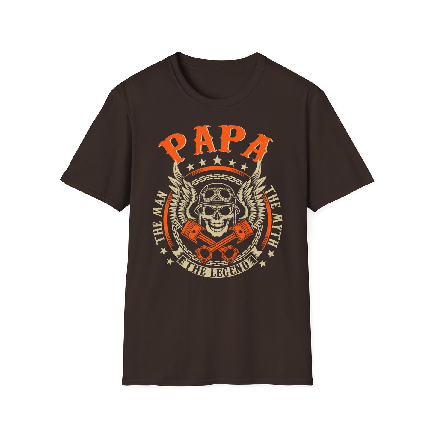 Papa The Man The Myth Vintage Design Motorcycle T-Shirt