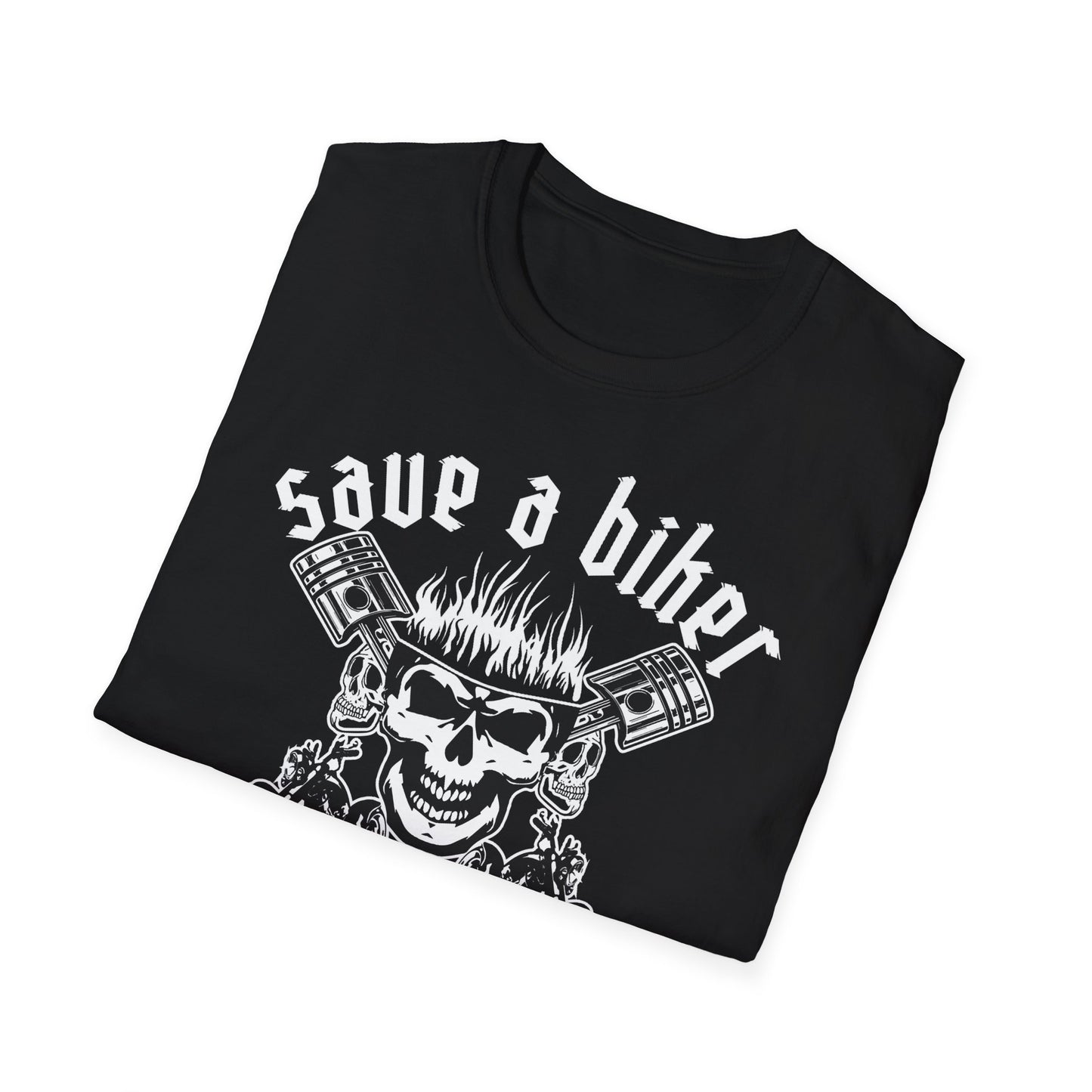 Save a Biker Vintage Design Motorcycle T Shirt