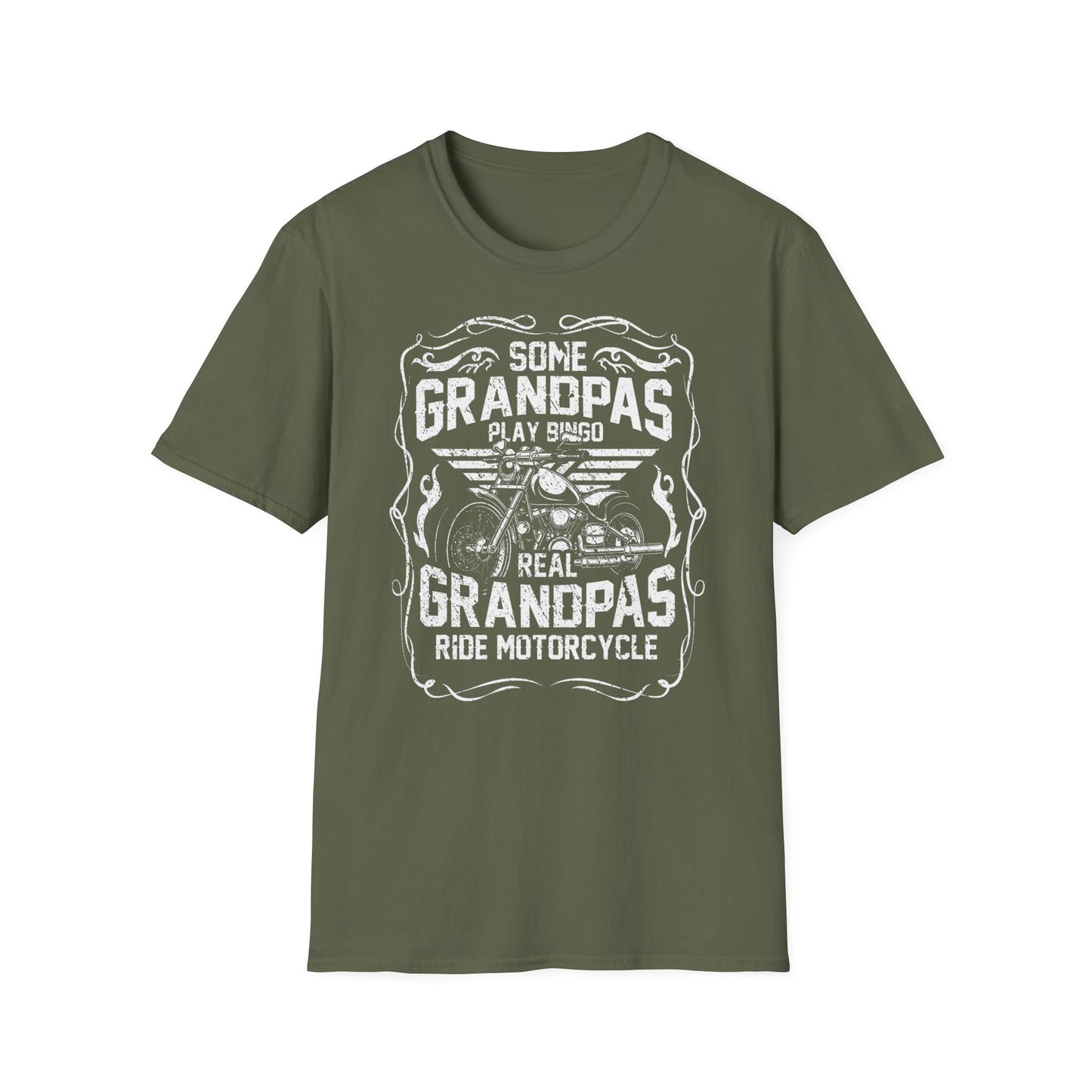 Some Grandpa's play Bingo Vintage Design Motorcycle T-Shirt