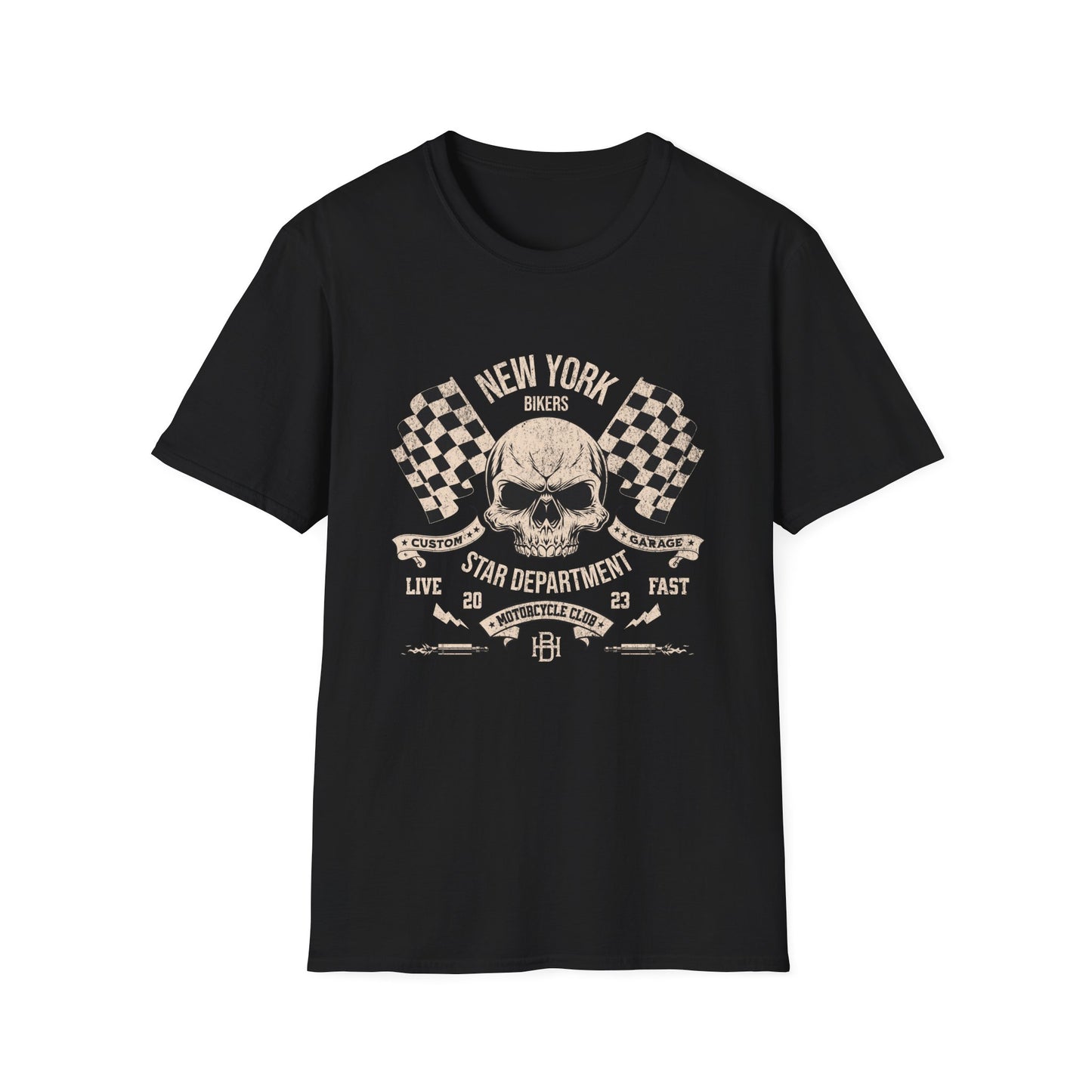New York Bikers Vintage Design Motorcycle T-Shirt